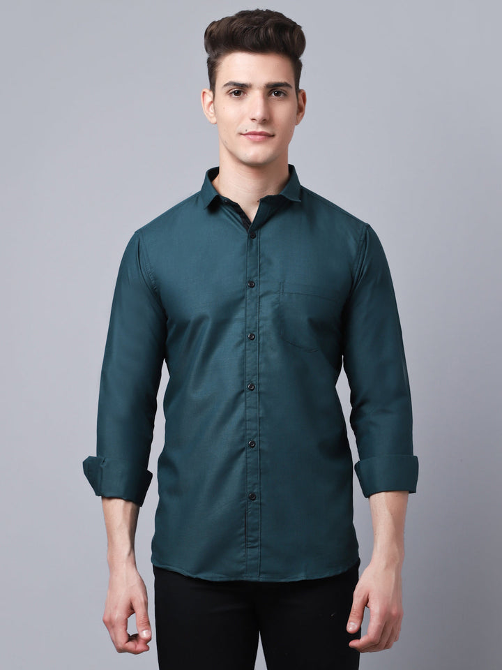 Appriciable Casual Solid Shirt - Dark Green