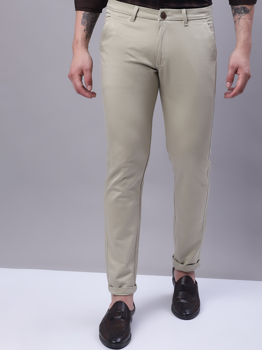 Effortless Elegance Classic Fit Pants - Light Green