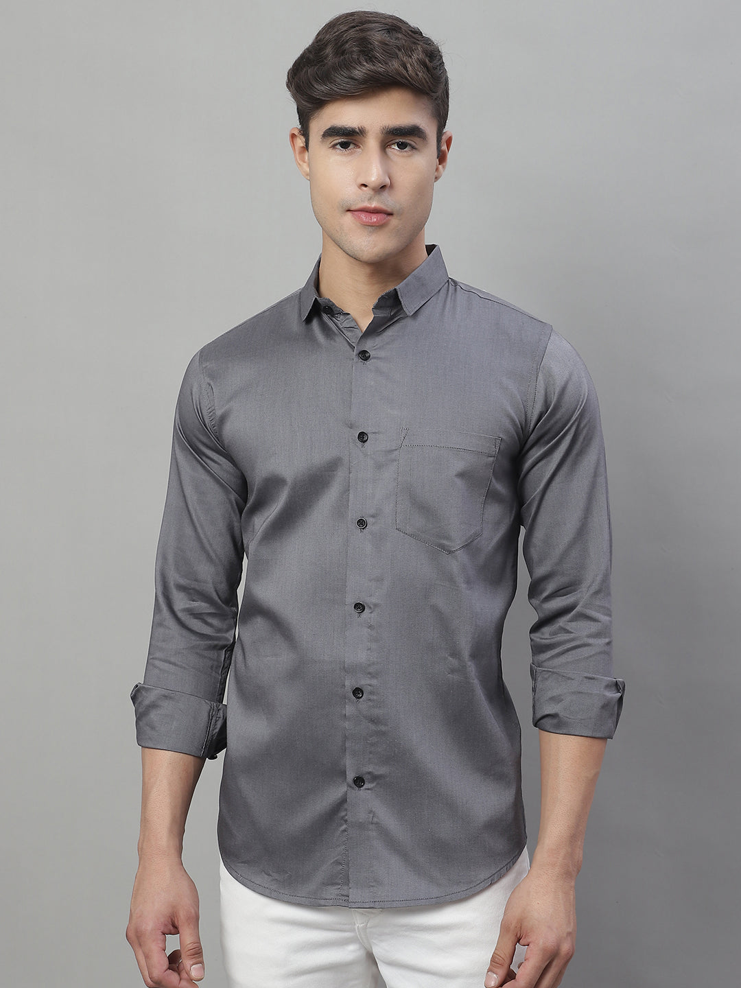 Unique and Classy Casual Shirt - Dark Grey