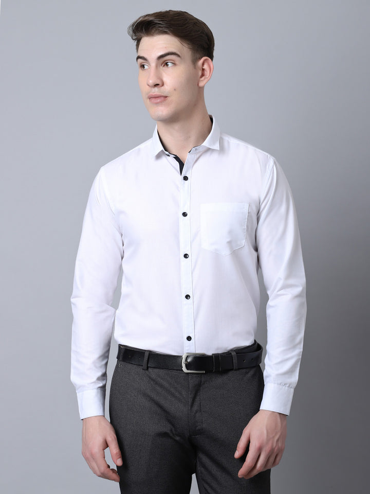 Majestic Man Versatile Solid Formal Shirt - White