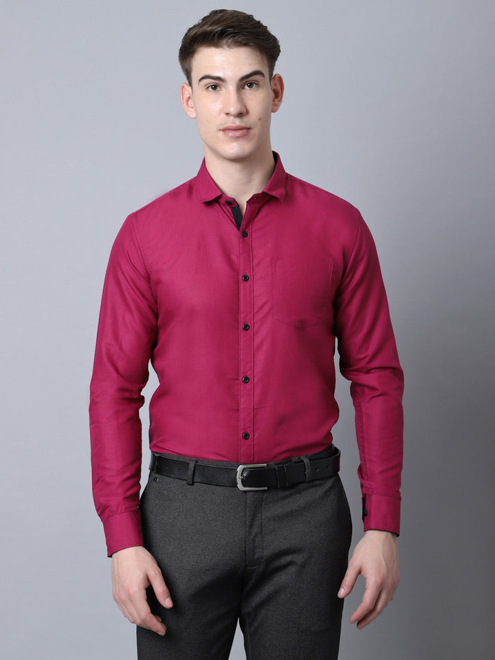 Majestic Man Versatile Solid Formal Shirt - Purple