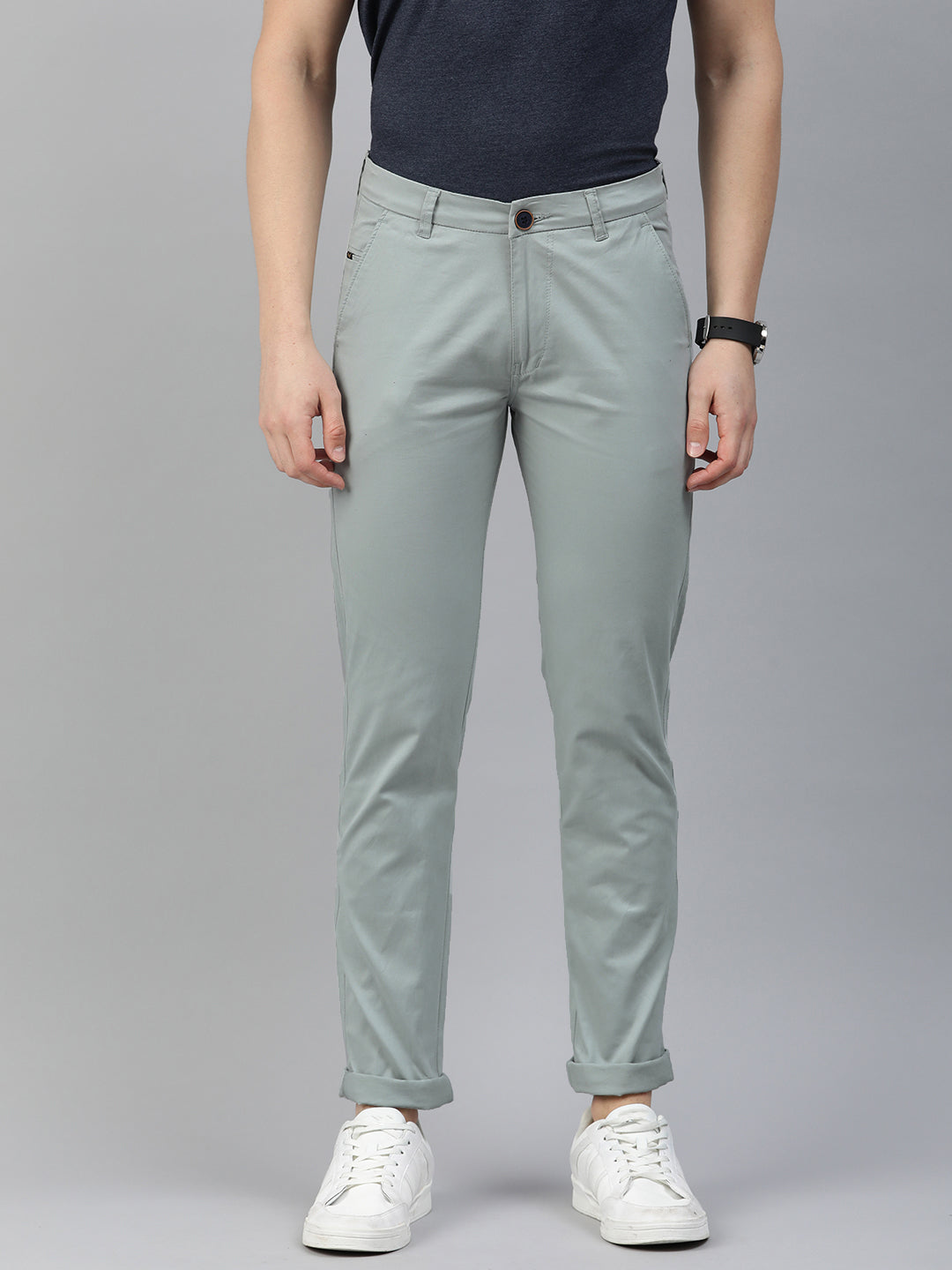 Timeless Men's Trousers for Effortless Elegance - Ash Blue