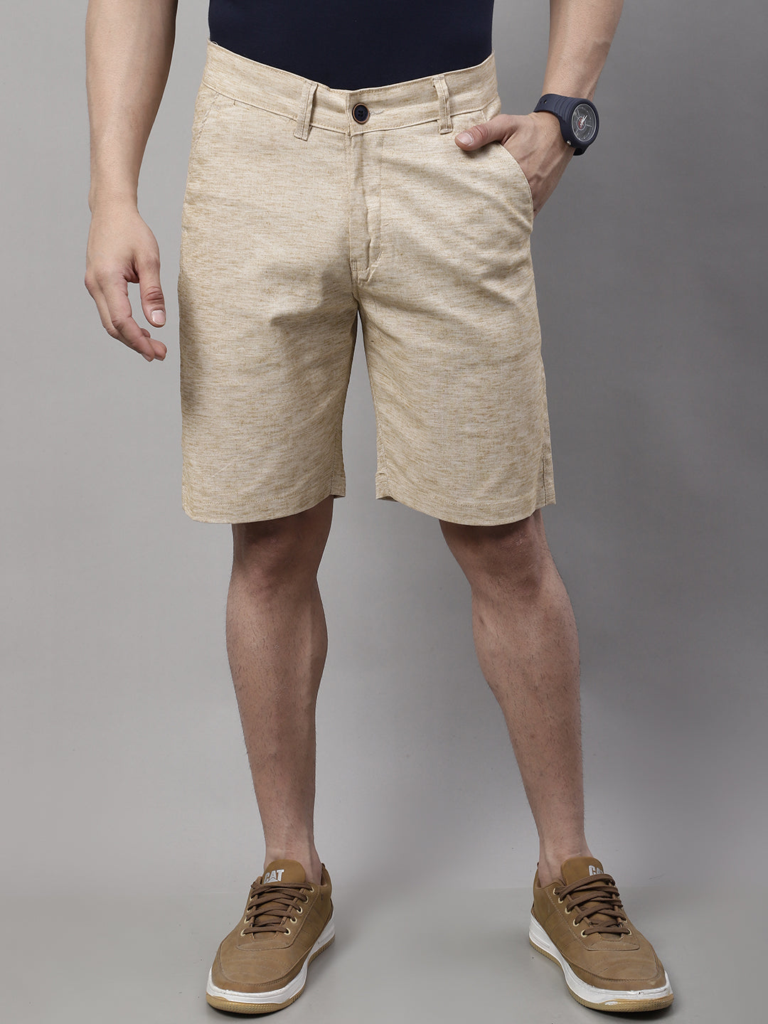 Trendsetting Men's Shorts - BEIGE