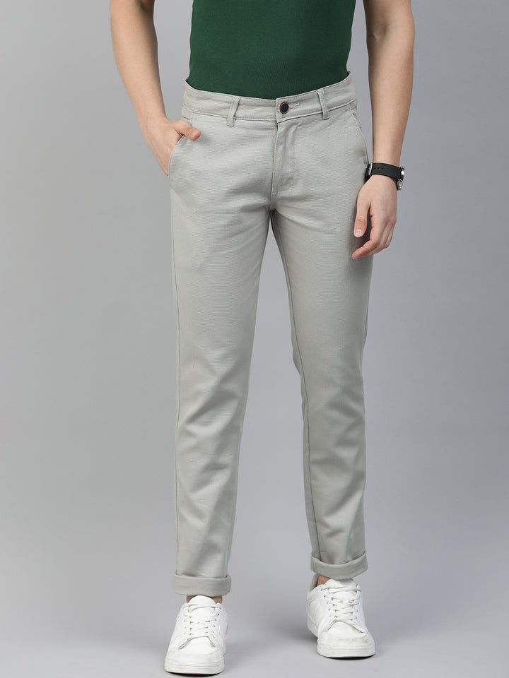 Majestic Man Casual textured Trouser - Grey