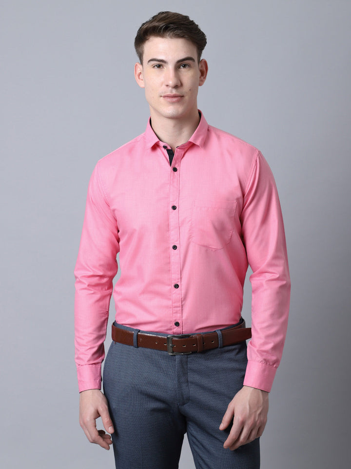 Majestic Man Versatile Solid Formal Shirt - Pink