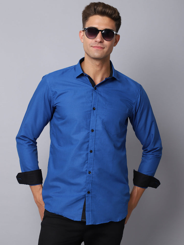 Appriciable Casual Solid Shirt - Royal Blue