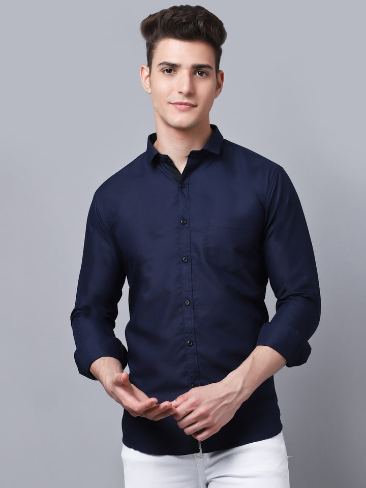 Appriciable Casual Solid Shirt - Navy Blue