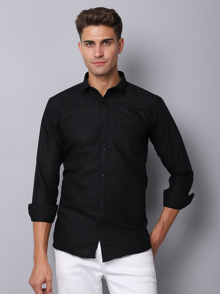 Appriciable Casual Solid Shirt - Black