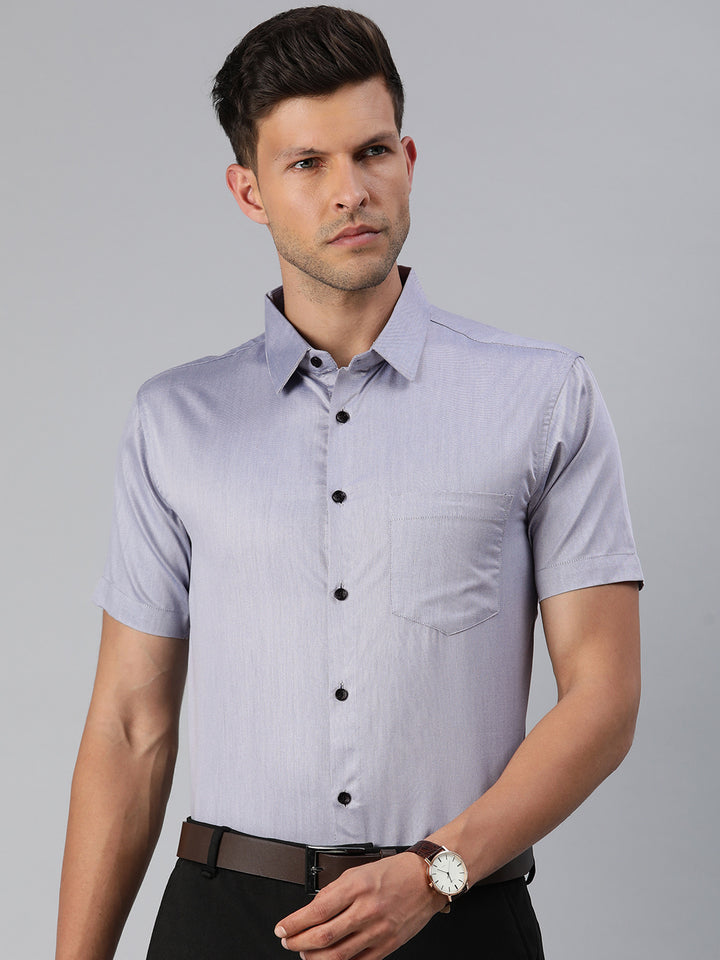 Finest Formal Half Shirt-Blue