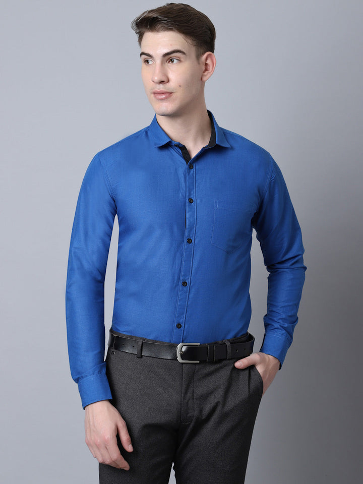 Majestic Man Versatile Solid Formal Shirt - Royal Blue