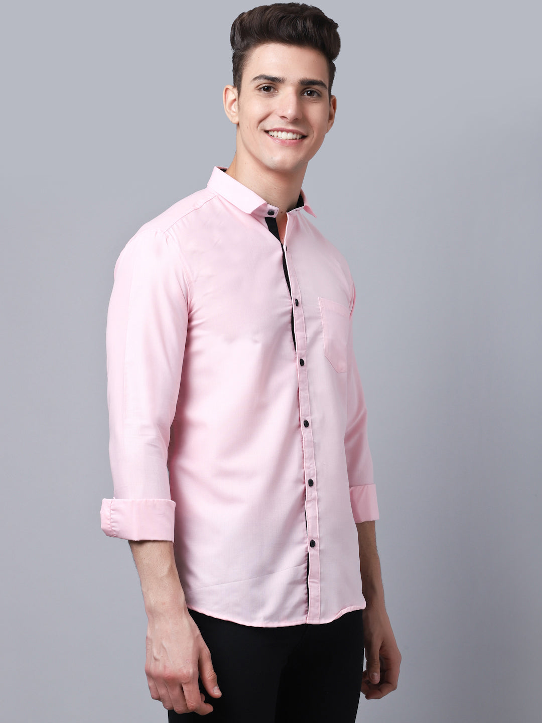 Appriciable Casual Solid Shirt - Light Pink