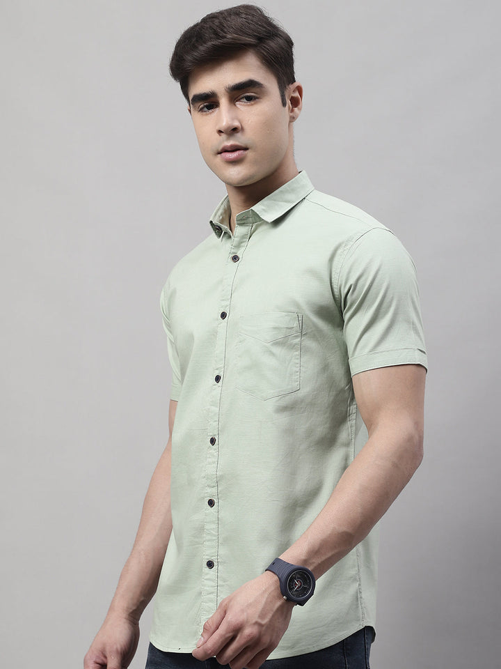 Unique and Fashionable Pure Cotton Half shirt - Light Green