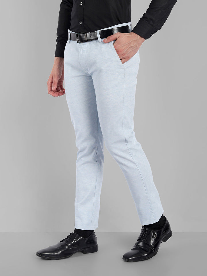 Vesatile Cotton Blend Formal Trousers - Sky Blue