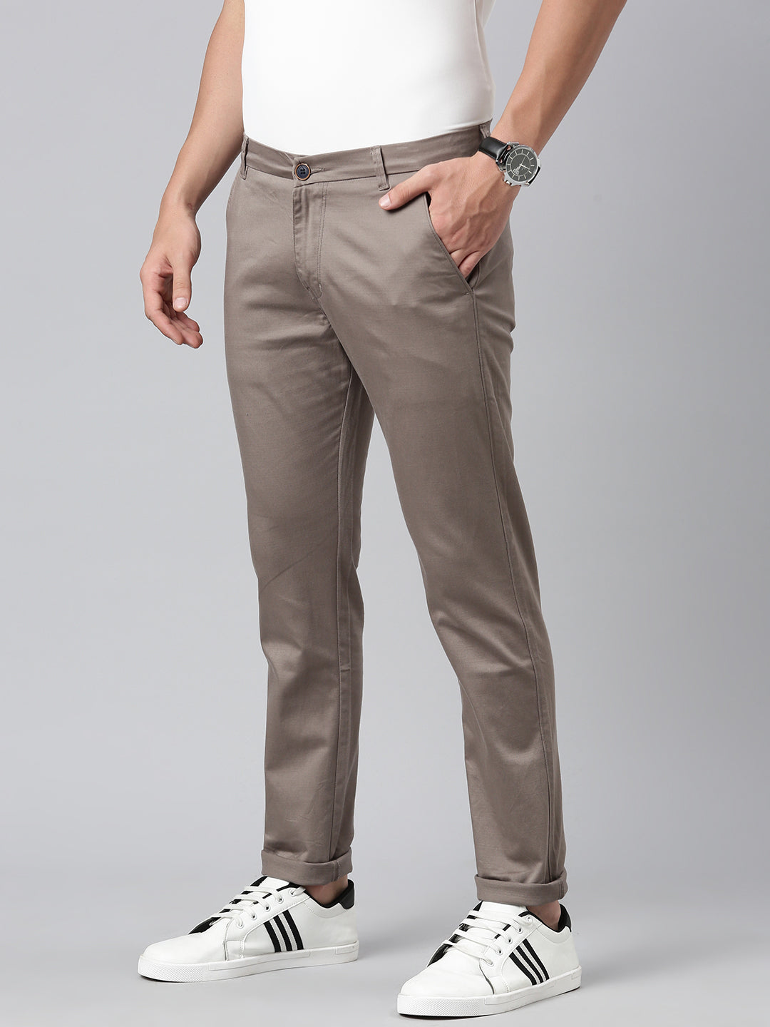 Classic Men's Trousers for Effortless Style - Taupe