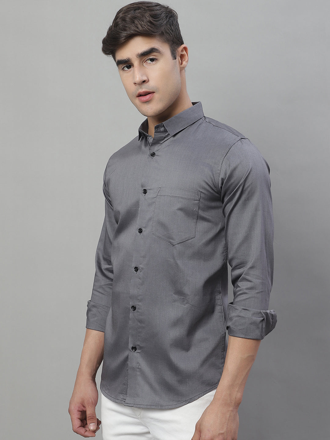 Unique and Classy Casual Shirt - Dark Grey