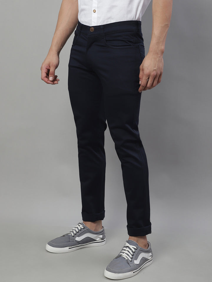 Timeless Style Regular Trousers - Navy Blue