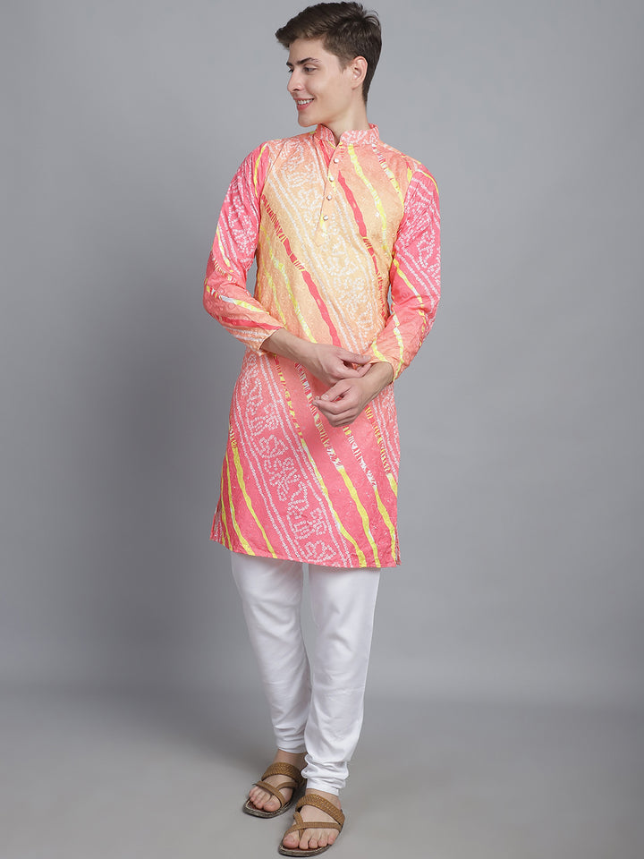 Exquisite Elegance Embroidered Long Kurta-peach yw