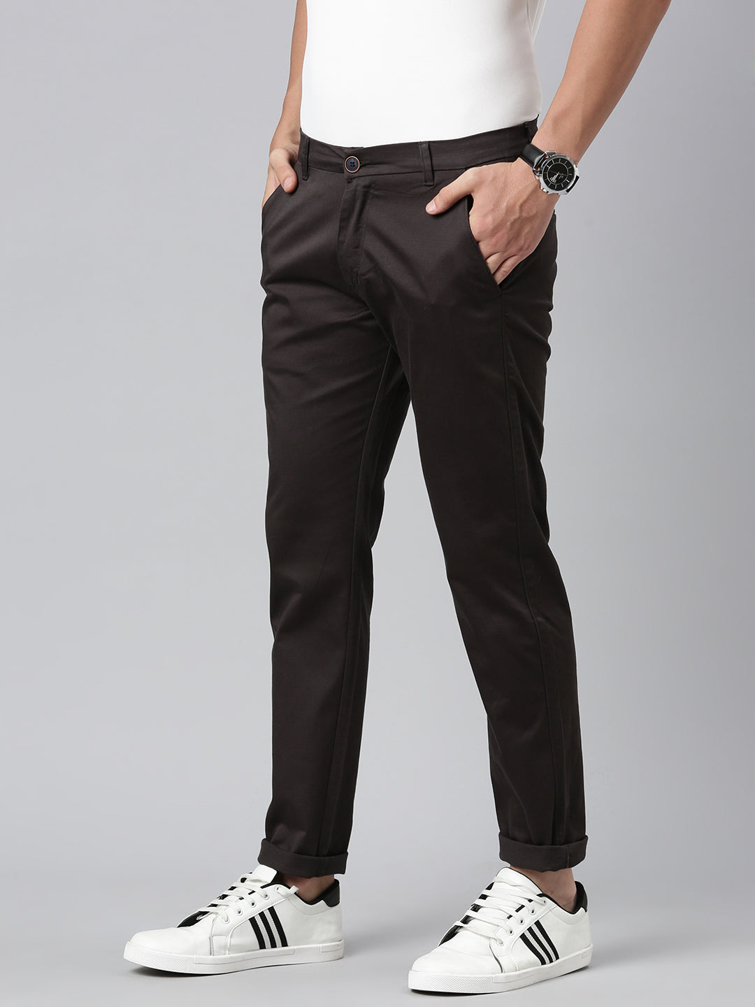Classic Men's Trousers for Effortless Style - Jet Grey
