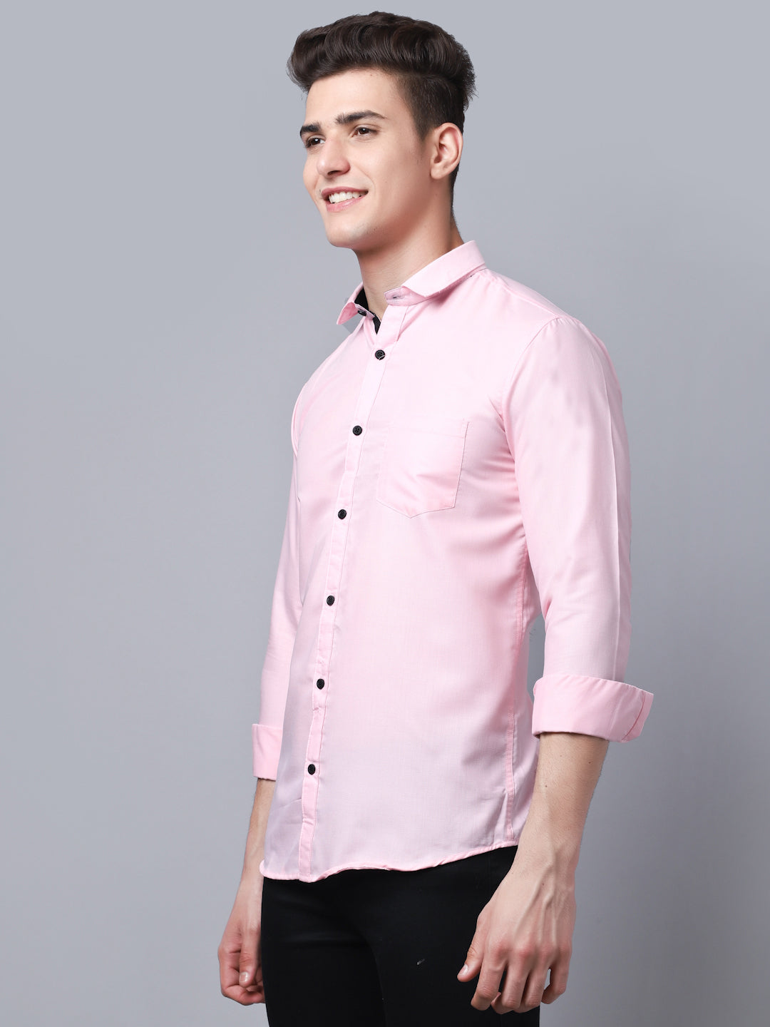 Appriciable Casual Solid Shirt - Light Pink