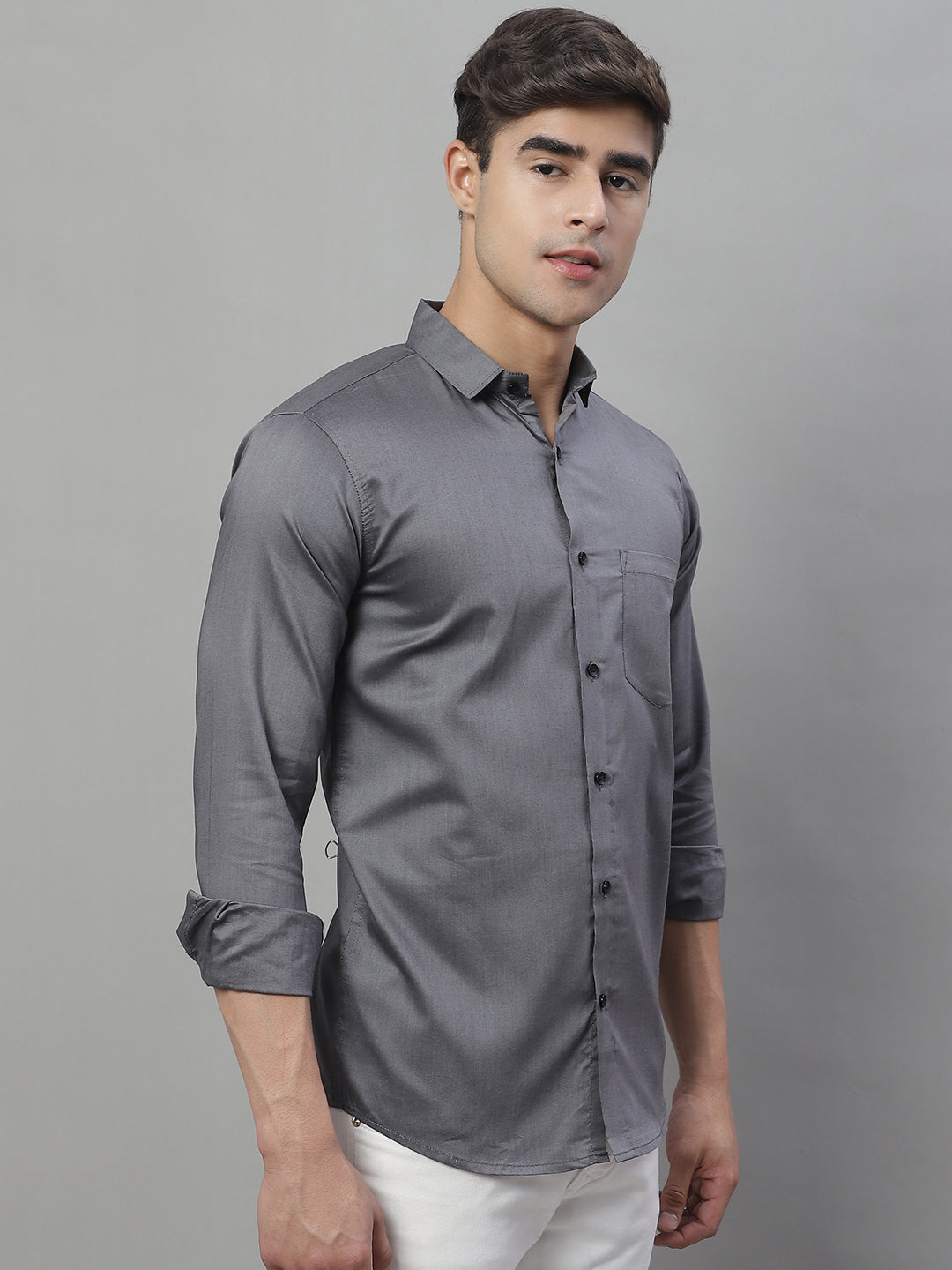 Unique and Classy Casual Shirt - Dark Grey