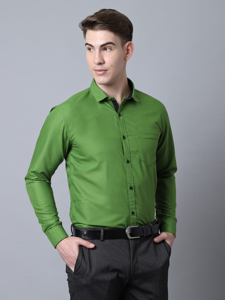 Majestic Man Versatile Solid Formal Shirt - Green