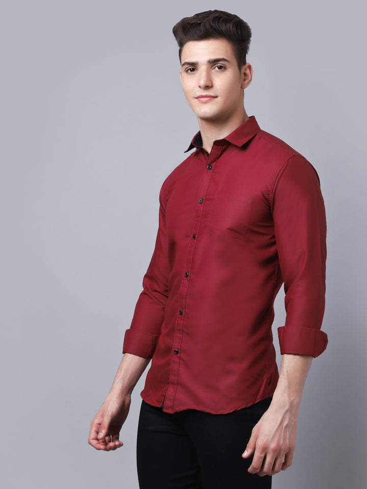 Appriciable Casual Solid Shirt - Maroon