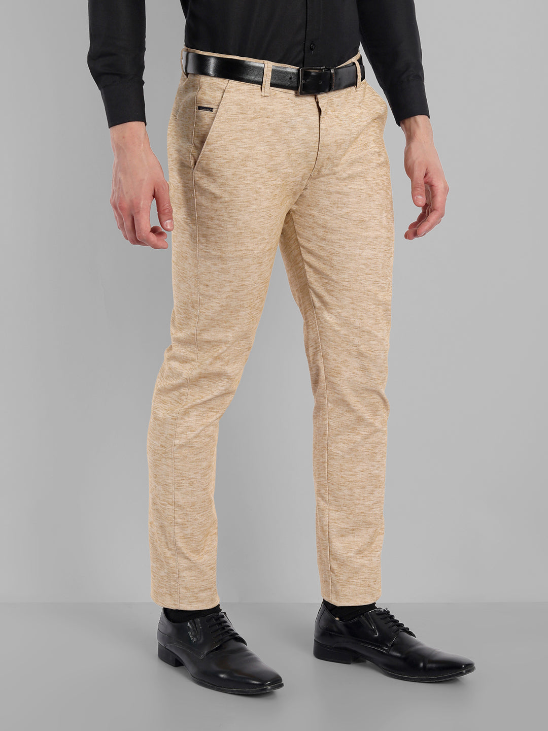 Vesatile Cotton Blend Formal Trousers - Beige