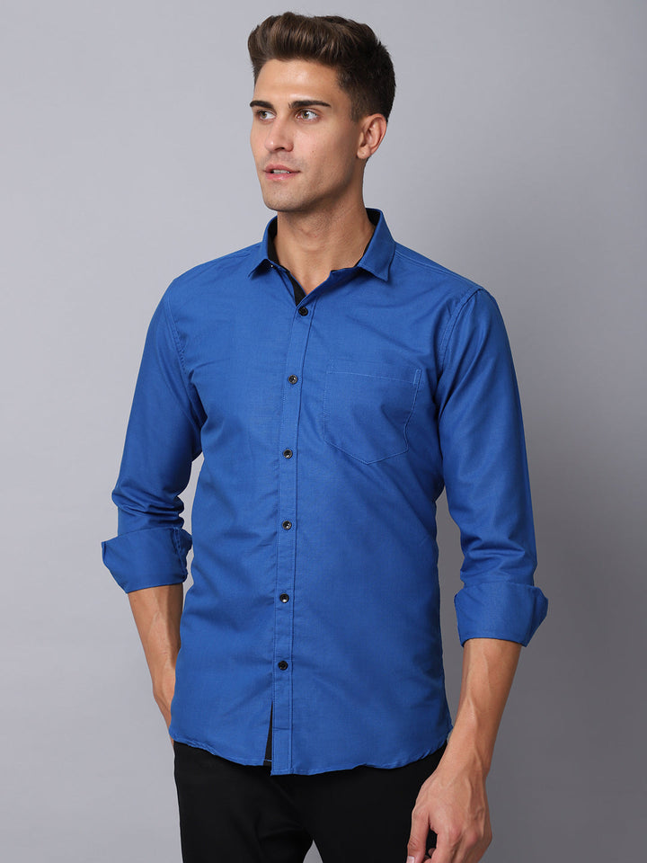 Appriciable Casual Solid Shirt - Royal Blue