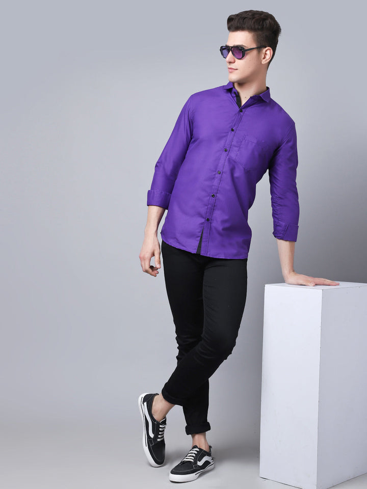 Appriciable Casual Solid Shirt - Violet