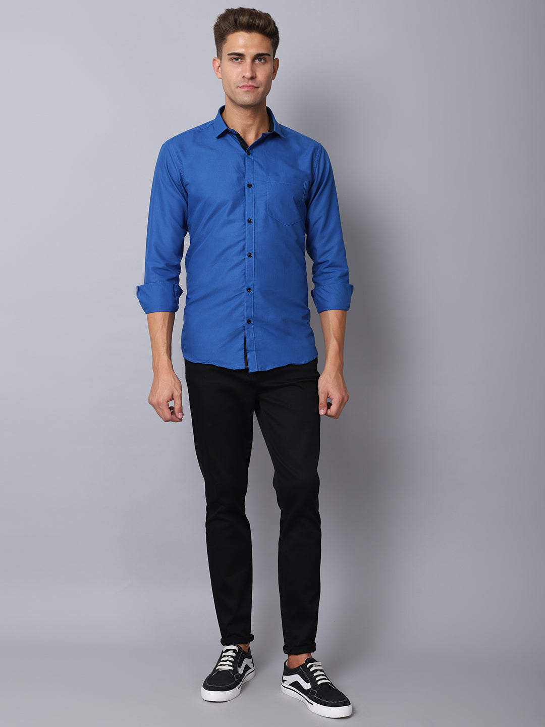 Appriciable Casual Solid Shirt - Royal Blue