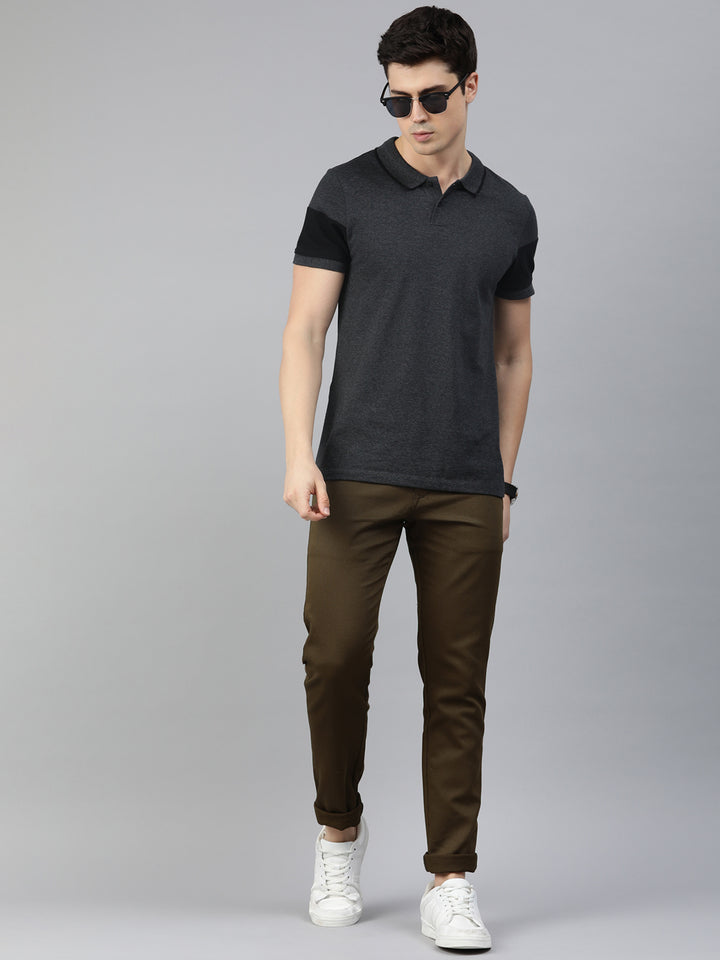 Majestic Man Casual textured Trouser - Brown
