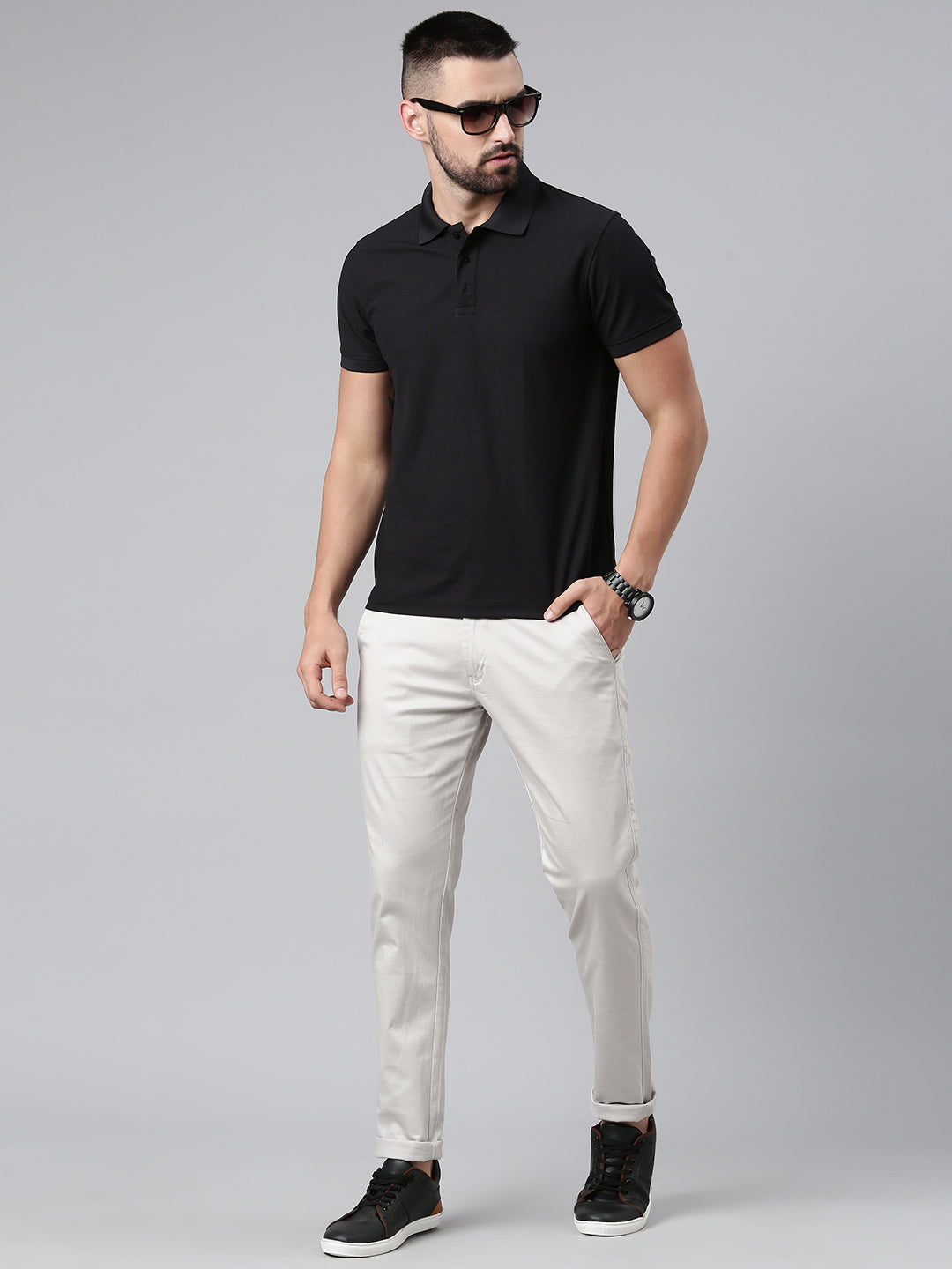 Classic Men's Trousers for Effortless Style - Light Grey