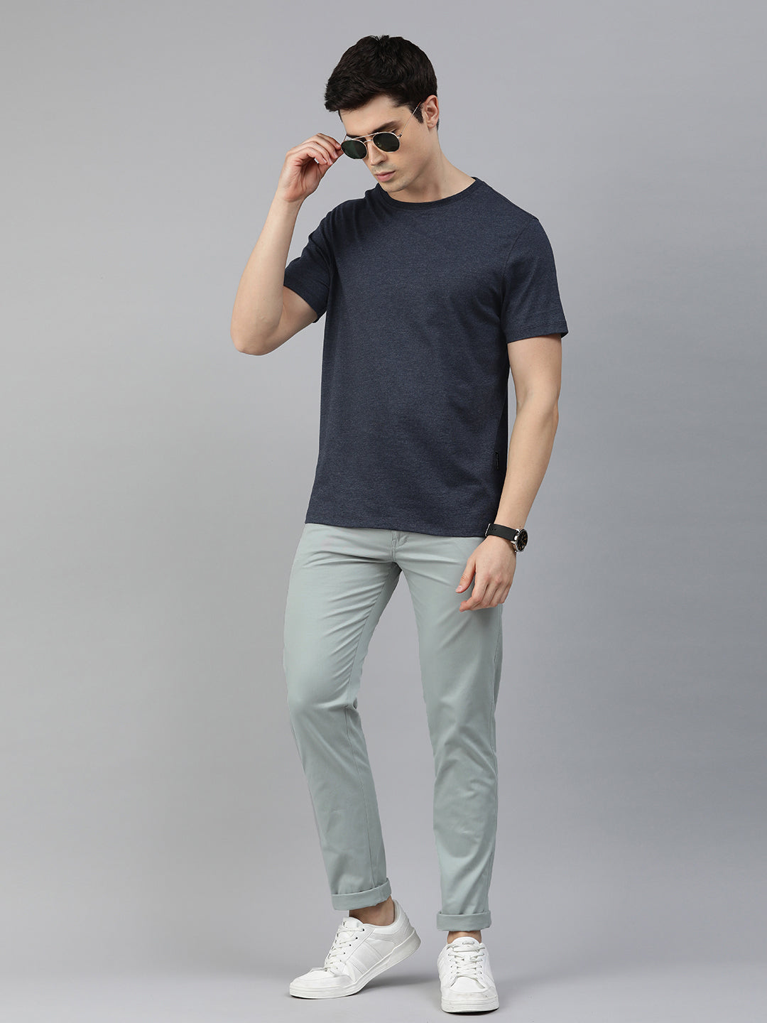 Timeless Men's Trousers for Effortless Elegance - Ash Blue