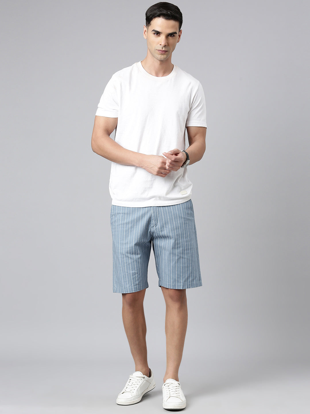 Majestic Man Regular fit Striped Shorts for Men - Blue