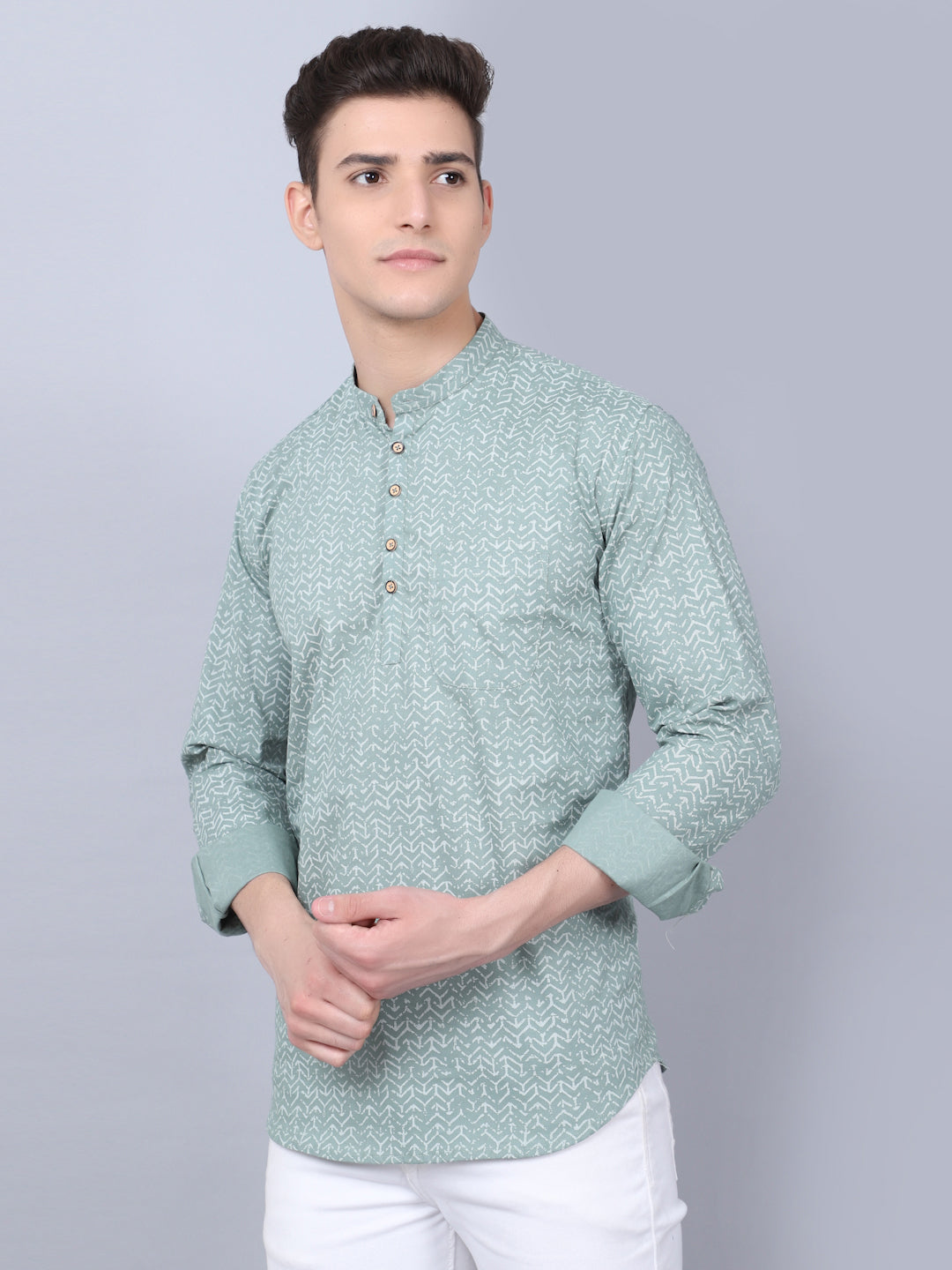 Exquisite Fusion All Over Printed Kurta - Green
