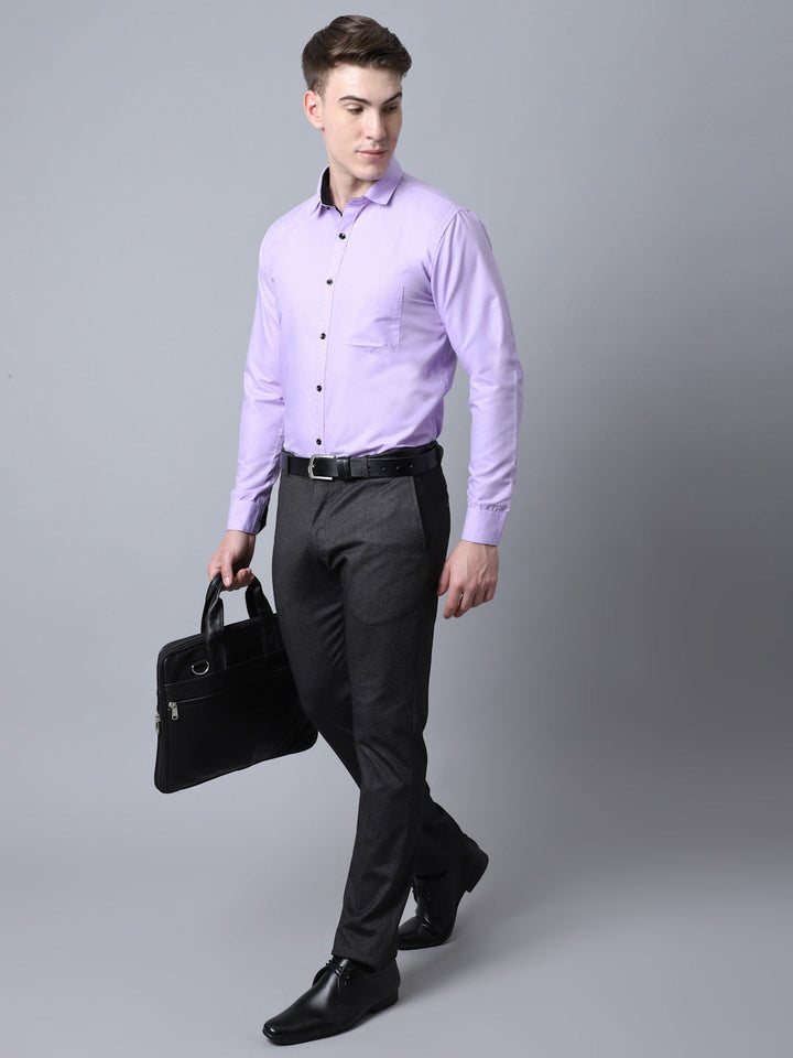 Majestic Man Versatile Solid Formal Shirt - Lavender
