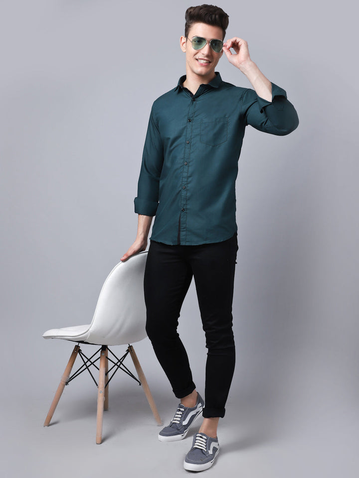 Appriciable Casual Solid Shirt - Dark Green