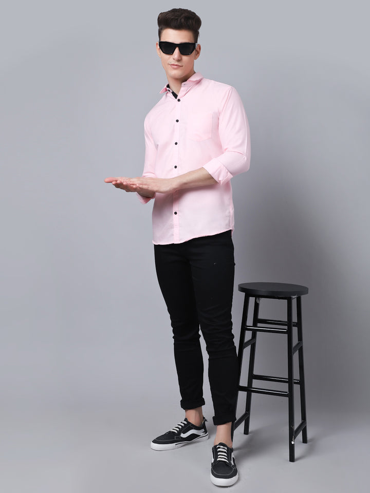 Appriciable Casual Solid Shirt - Light Pink