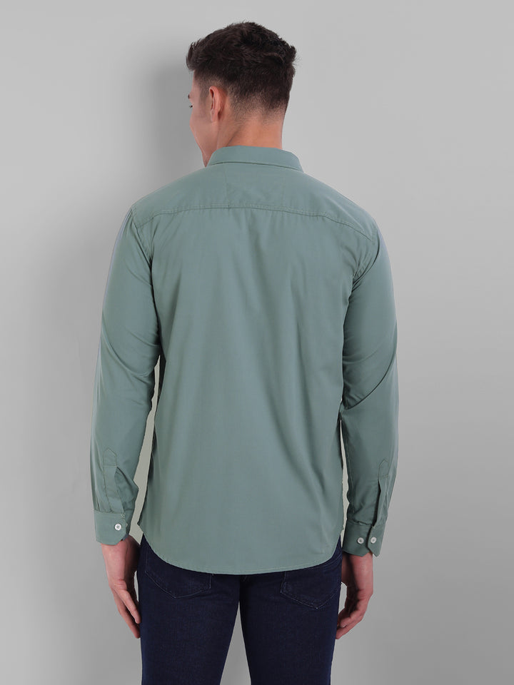 Groovy Pure Cotton Solid shirt - Dusty Teal