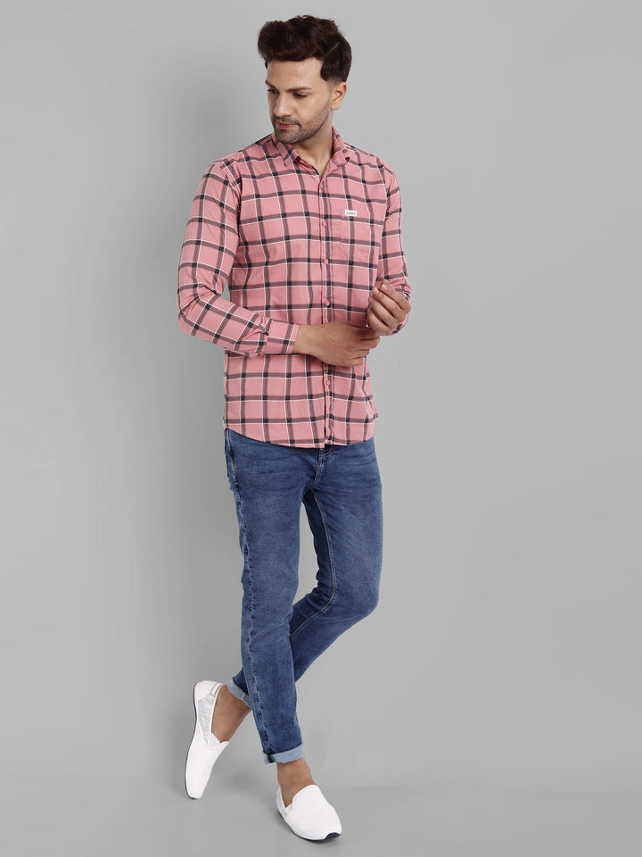 Classic Checkmate Pure Cotton Checkered Shirt - Pink
