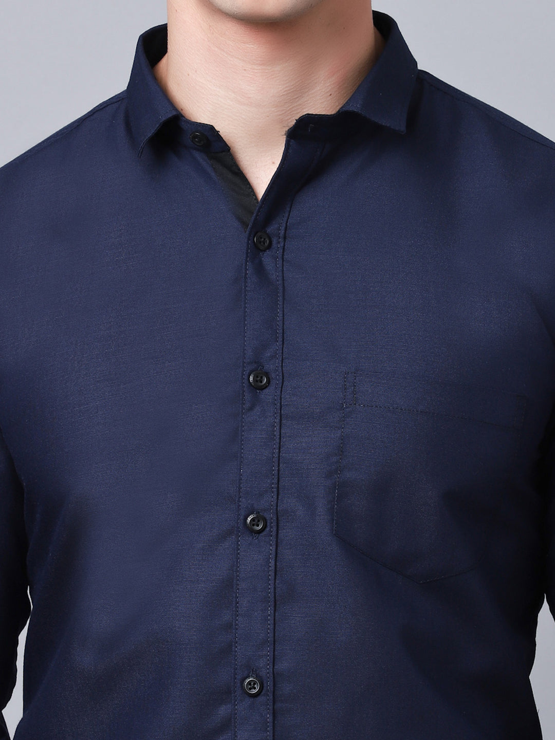 Appriciable Casual Solid Shirt - Navy Blue