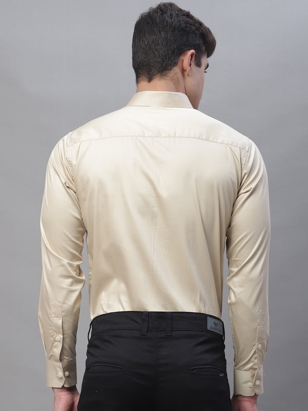 Paramount Pure Cotton Solid Shirt - Cream