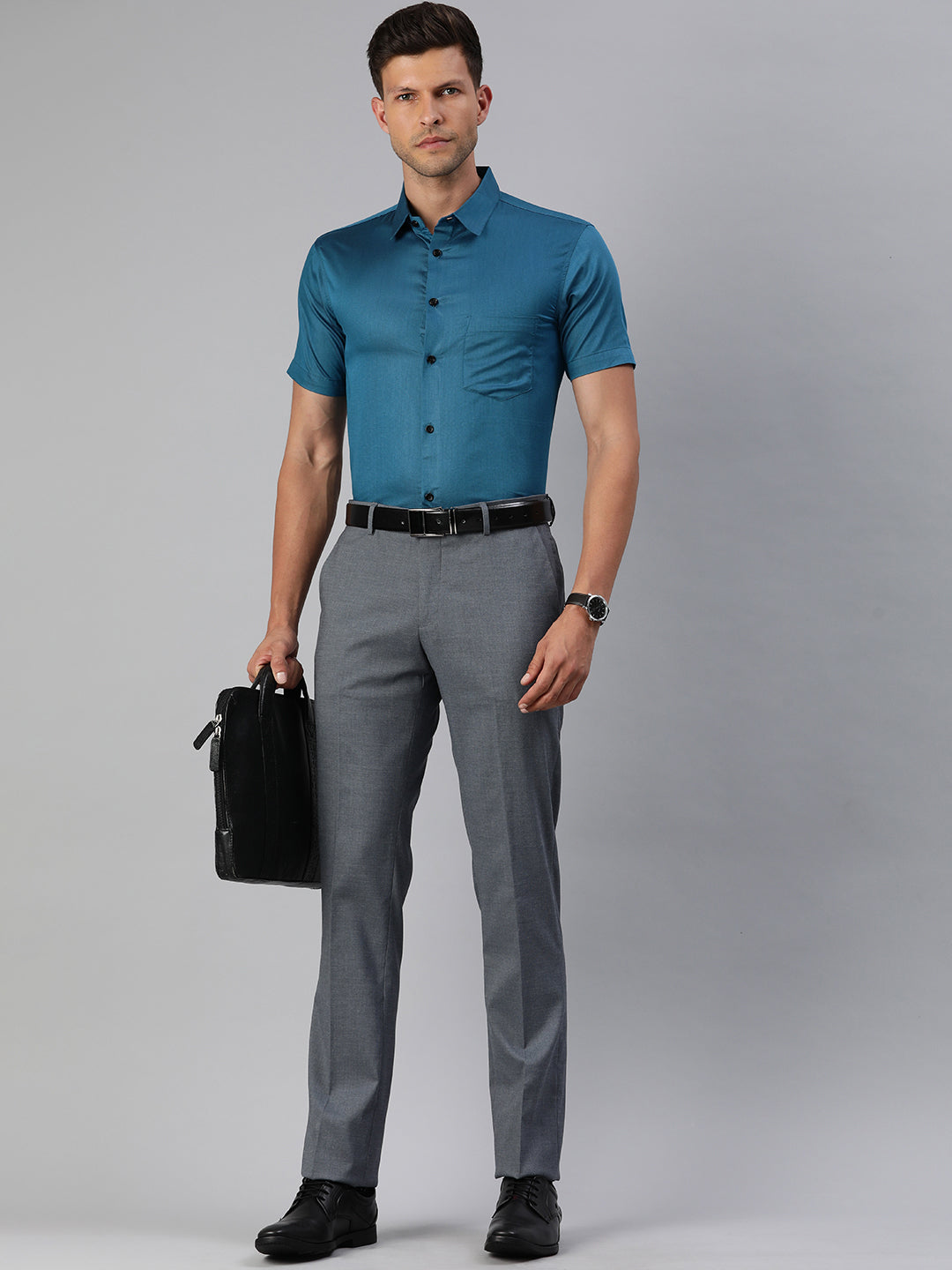 Finest Formal Half Shirt-Sapphire Blue