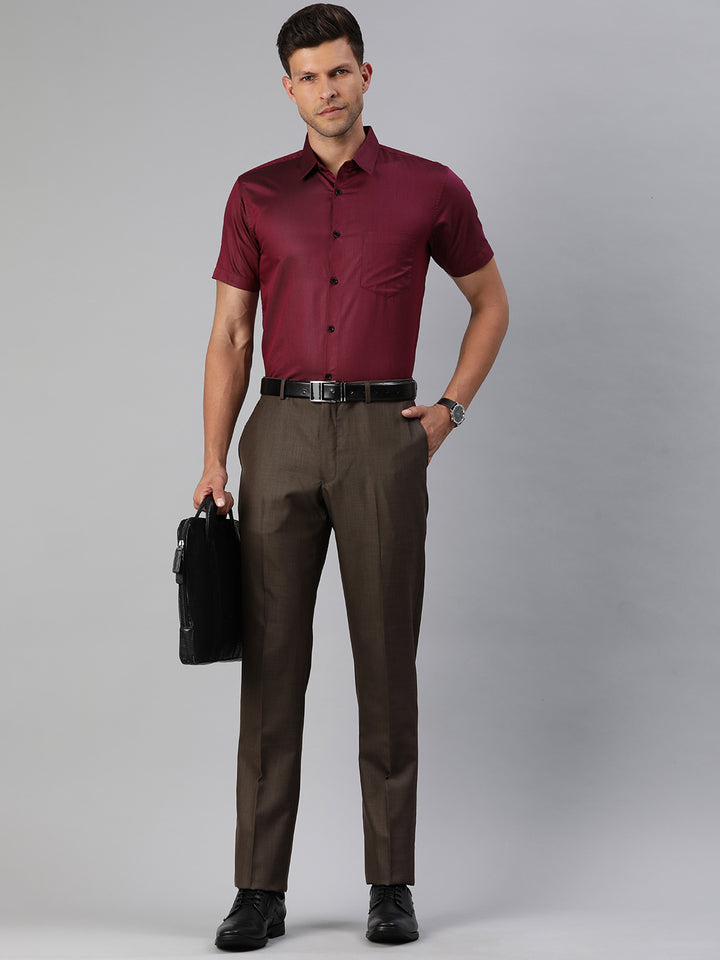 Finest Formal Half Shirt-Magenta