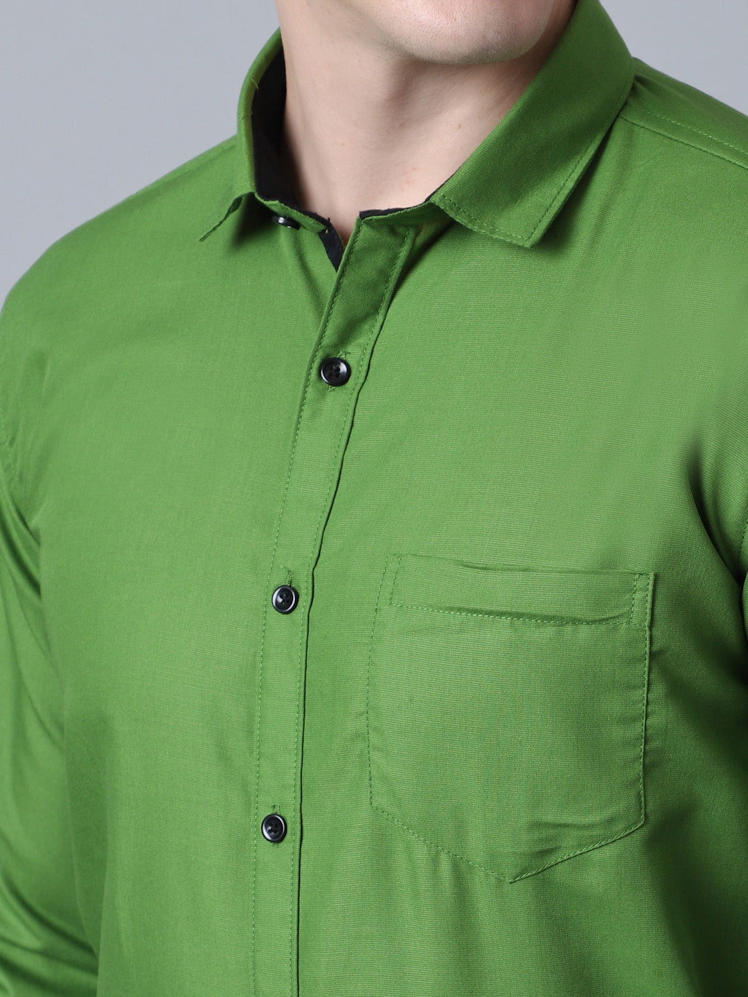 Majestic Man Versatile Solid Formal Shirt - Green