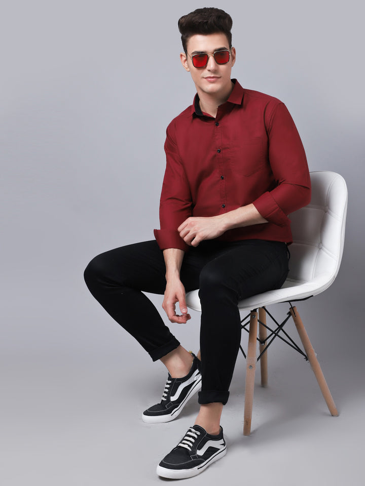 Appriciable Casual Solid Shirt - Maroon