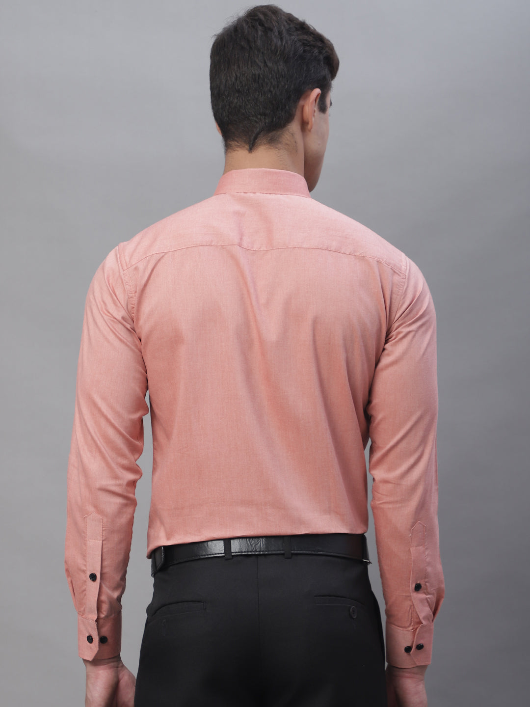 Tailored fit & Comfortable Solid Cotton Shirt - Peach