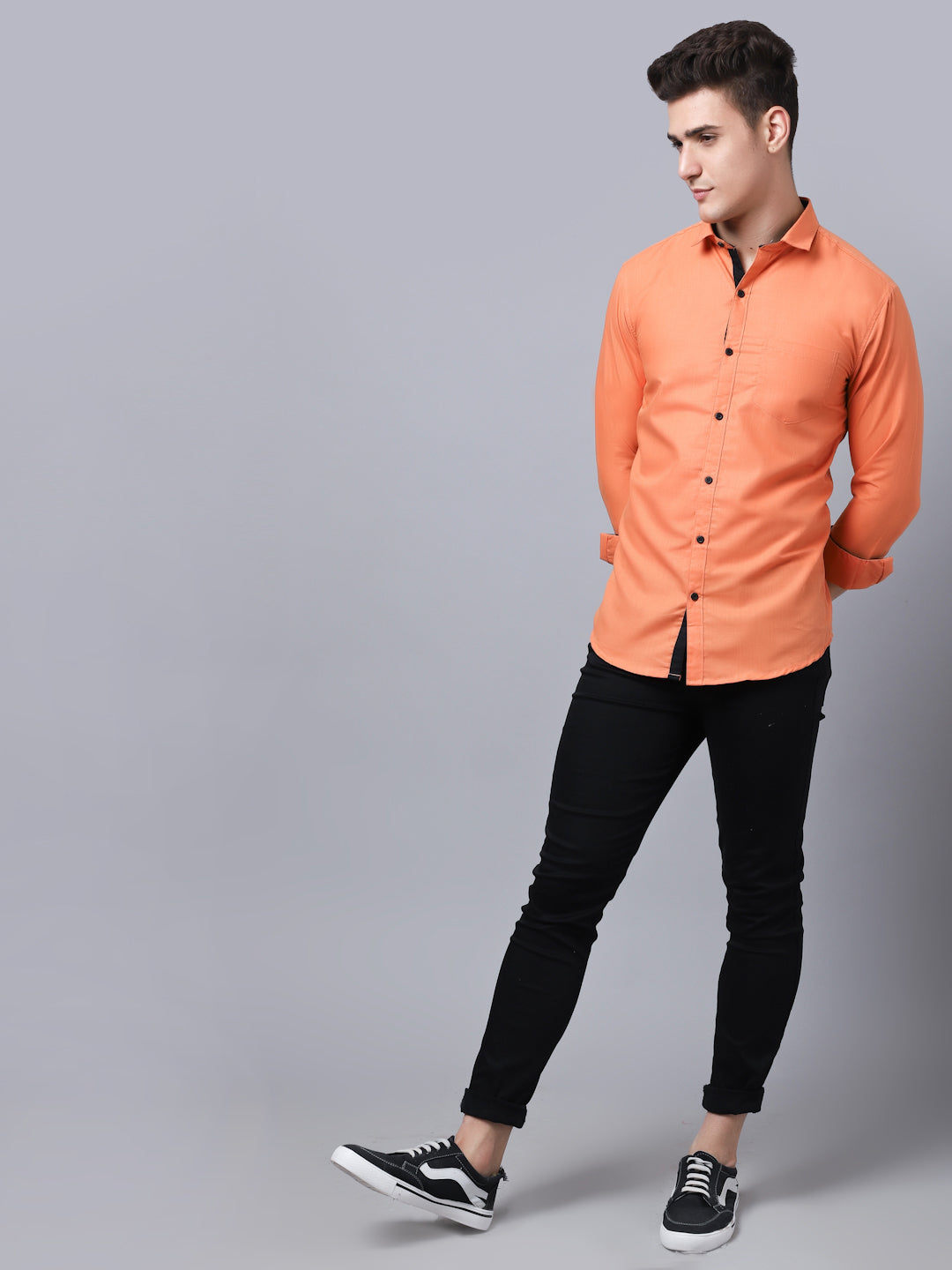 Appriciable Casual Solid Shirt - Orange