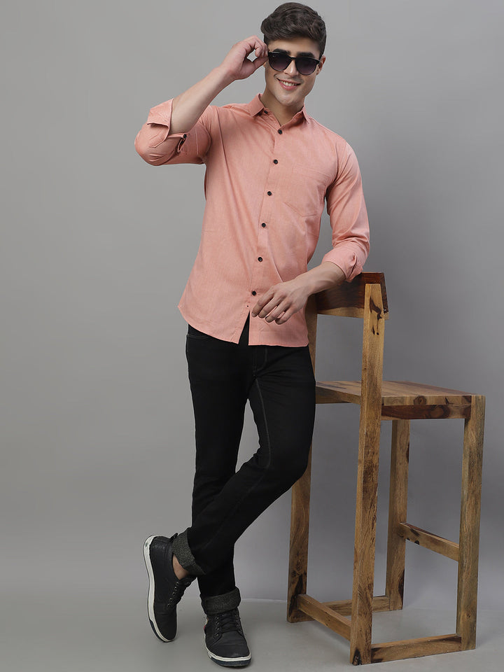 Unique and Classy Casual Shirt - Peach