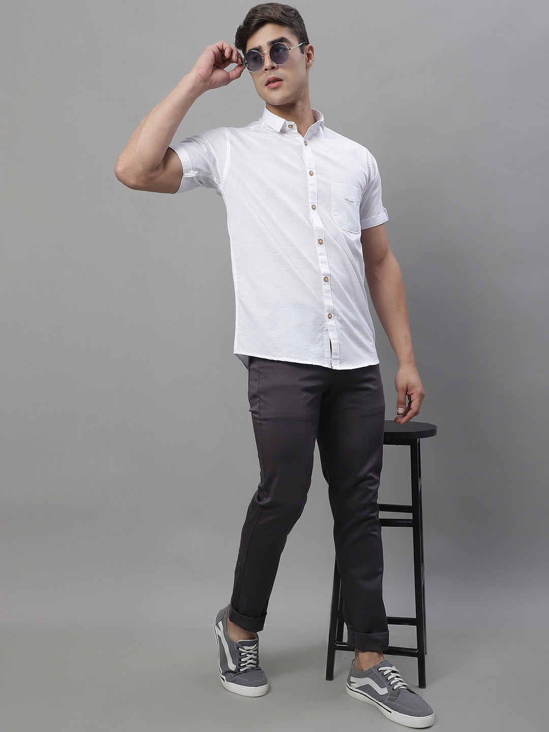 Timeless Style Regular Trousers - Dark Grey